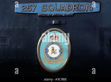 257 Squadron a Battle of Britain class locomotive Stock Photo - Alamy