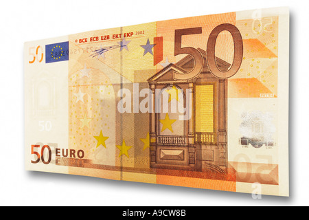 Fifty euro bank note, close-up Stock Photo