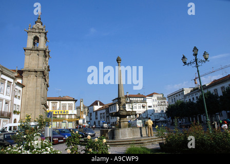 View of main square church & ecclesiastic architecture of religious capital Braga Porto Norte Northern Portugal Iberia Europe
