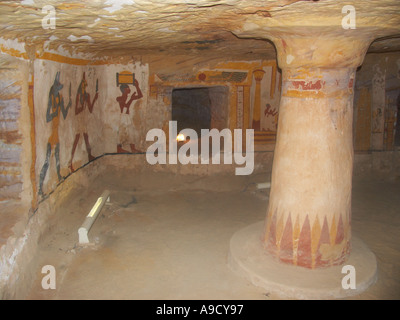 The tomb where the Golden Mummies were discovered El Bawiti Bahariya Egypt Stock Photo