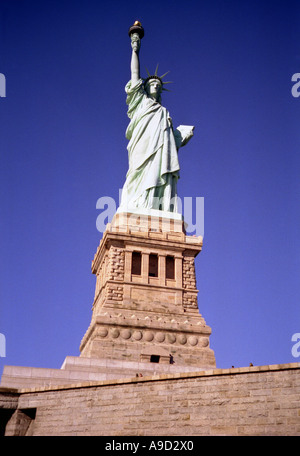 View of the Statue of Liberty Island New York Harbour USA United States of America Stock Photo