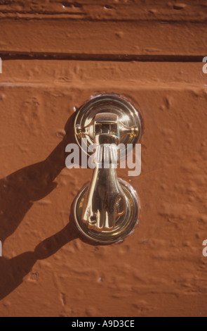 Greece Crete Door knocker in Rethymno Stock Photo
