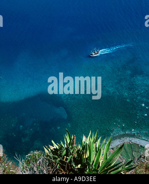 View from the clifftops at Cabo Girao, Madeira, Portugal Stock Photo