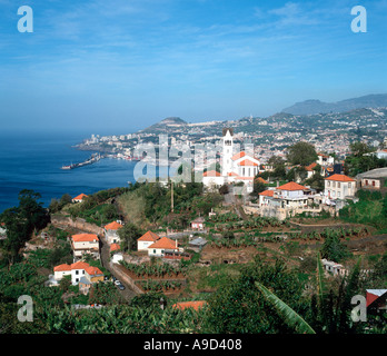 View over the capital city of Funchal, Madeira, Portugal Stock Photo