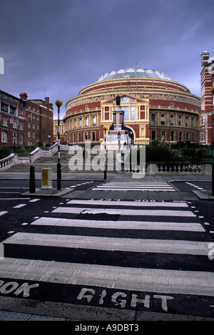 Pedestrian crossing leading to The Royal Albert Hall in London city England UK Stock Photo