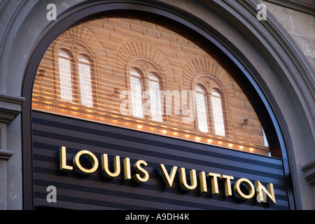 Shop Front Reflection, Florence, Italy Stock Photo