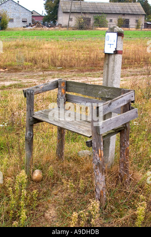 Farm dairy pick up platform for fresh milk. Zawady Poland Stock Photo