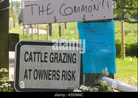 Hanworth Common illegally fenced off by the landlord North Norfolk Stock Photo