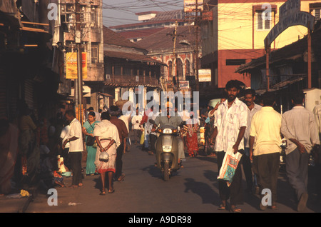 GOA, INDIA. A street scene by Gandhi market in Margao. Stock Photo