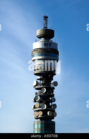 BT British Telecom tower London with blue sky Stock Photo