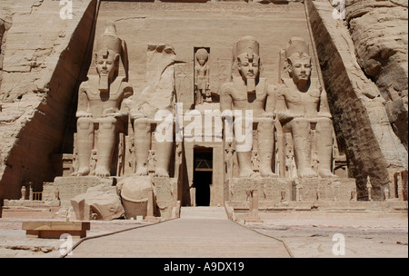 Great Temple of Rameses II Abu Simbel Egypt Stock Photo