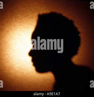 Woman African American silhouette Stock Photo