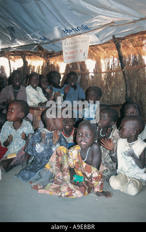 Young Sudanese children in a United Nations school Bonga Refugee Camp Bonga Ethiopia Stock Photo