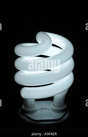 Energy Efficient Lightbulb Close Up Stock Photo