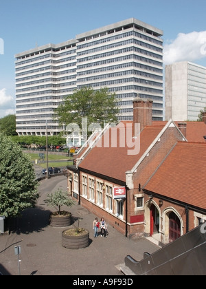 Customs and Excise Value Added Tax collection offices showing convenient quick access to train station Southend on Sea Essex England UK Stock Photo