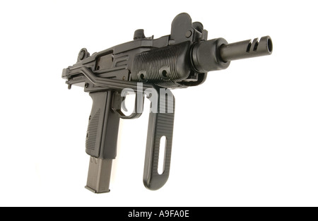 UZI 9mm machine gun Isreali automatic weapon Stock Photo