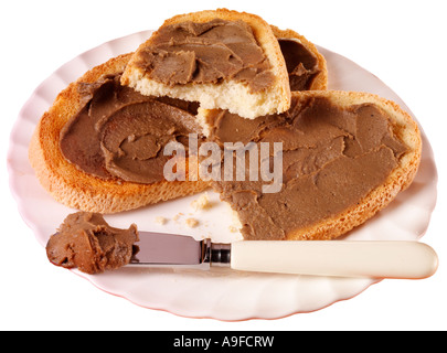 ENGLISH GENTLEMANS RELISH ON TOAST CUT OUT Stock Photo