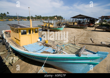 Tanjung Lumpur fishing village Kuantan Stock Photo