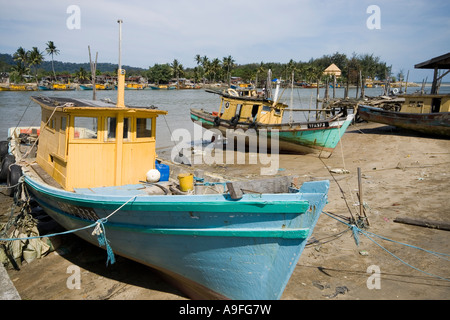 Tanjung Lumpur fishing village Kuantan Stock Photo