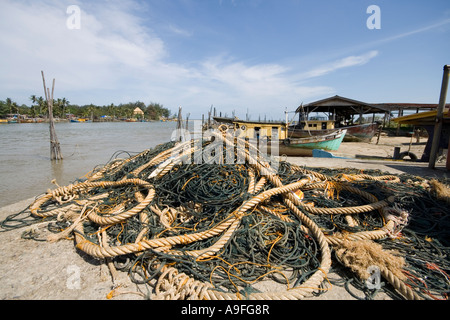 Tanjung Lumpur fishing village Kuantan Stock Photo