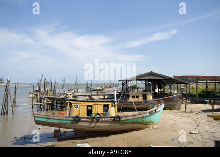 Tanjung Lumpur fishing village Kuantan Stock Photo