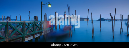 Gondolas at San Marco and San Giorgio Maggiore Venice Italy Stock Photo