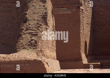 Ruins of Spanish mission church at Pecos Pueblo seat of the 17th century Pueblo Revolt New Mexico. Digital photograph Stock Photo