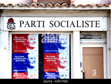 Local town office Oloron of Segolene Royal's Socialist party France 2007 during Presidential election Stock Photo