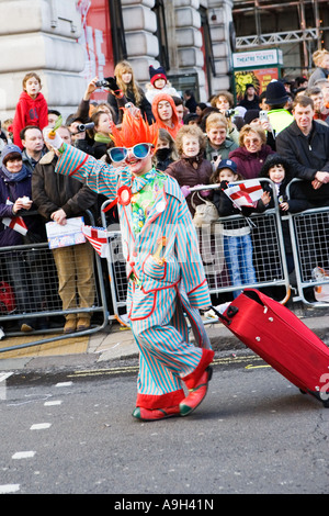 Young clown at the London New Year's Day Parade 2007 Stock Photo