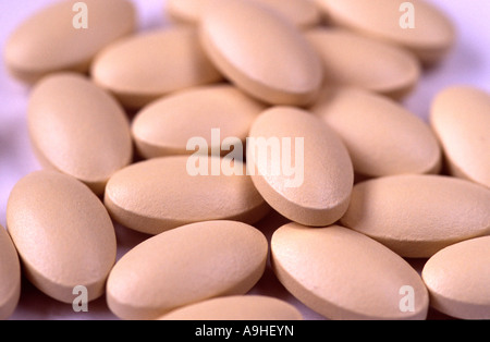vitamin pills Stock Photo