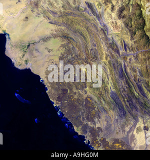 Harrat Al Birk along Saudi Arabias Red Sea coastline as seen from Space Stock Photo