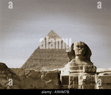 Unusual, historic view of the Pyramids - architectural brutalist icon ...