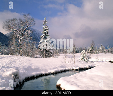 DE - BAVARIA: Wintertime near Ettal Stock Photo