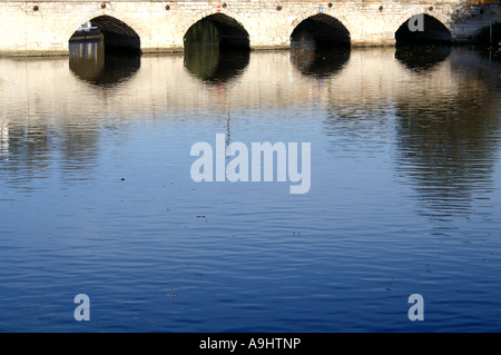 Bridge over River Avon England Stock Photo
