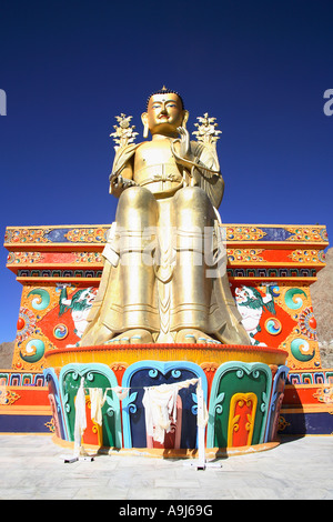 40 feet statue of lord budha at shey gompa, Ladakh, Jammu Kashmir, India Stock Photo