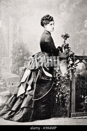 Jennie Spencer-Churchill, nee Jerome, known as Lady Randolph Churchill, 1854 - 1921.   American-born British socialite, mother of Winston Churchill. Stock Photo