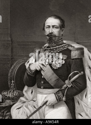 Napoleon III, also called until 1852, Louis Napoleón. Full name Charles Louis Napoléon Bonaparte, 1808 - 1873. Stock Photo