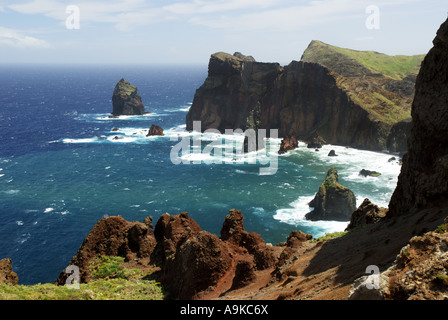 cliffy Eastcape, Portugal, Madeira Stock Photo