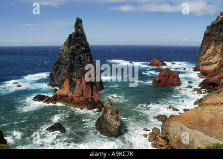 cliffy Eastcape, Portugal, Madeira Stock Photo