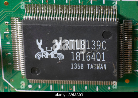 integrated circuit on circuit board Stock Photo