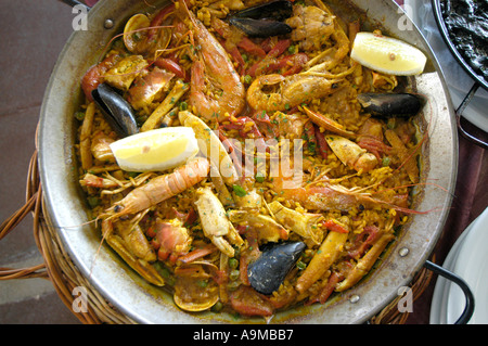 seafood paella Stock Photo