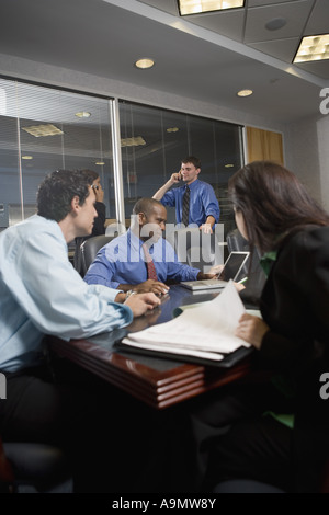 Business colleagues at a working meeting in a conference room Stock Photo
