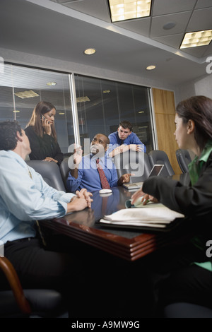 Business colleagues at a working meeting in a conference room Stock Photo