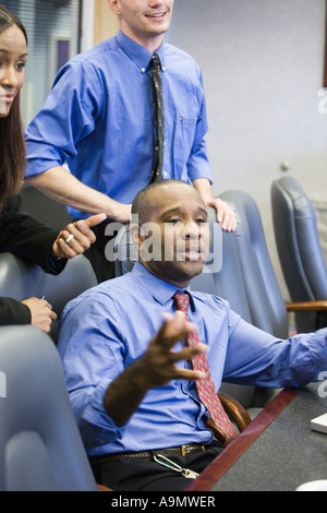 Business colleagues at a working meeting in a conference room Stock Photo