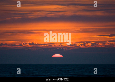 Sunset from the Cumbrian coast, England, UK Stock Photo