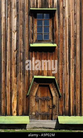 Old door and window of wooden building Stock Photo - Alamy