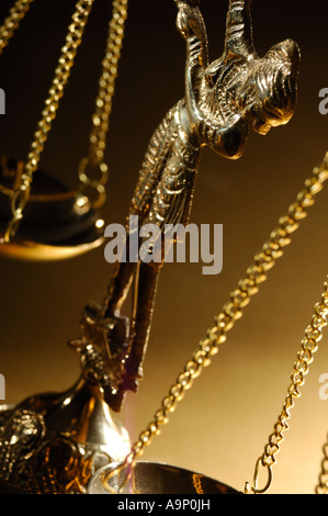 Balanced justice scales Stock Photo