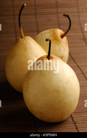 Chinese pears nashi Pyrus pyriflora Food fruit Stock Photo