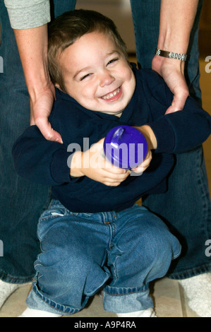 Closeup of laughing little boy Stock Photo