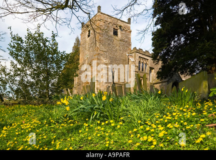 Parish Church of St Mary in Tissington Village near Ashbourne in the Peak District Derbyshire England UK Stock Photo